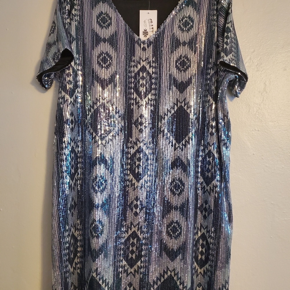 Crazy Train Sequen Dress